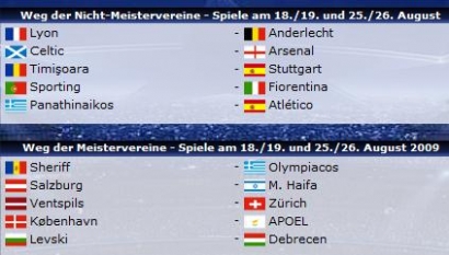 FANartisch » UefaAuslosung Champions League + Europa League 2009/2010